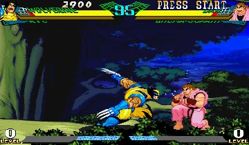 Marvel Super Heroes Vs. Street Fighter (US 970827) screen shot game playing